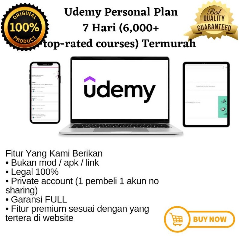 [Promo] Udemy Personal Plan 7 Hari (6,000+ top-rated courses) Termurah