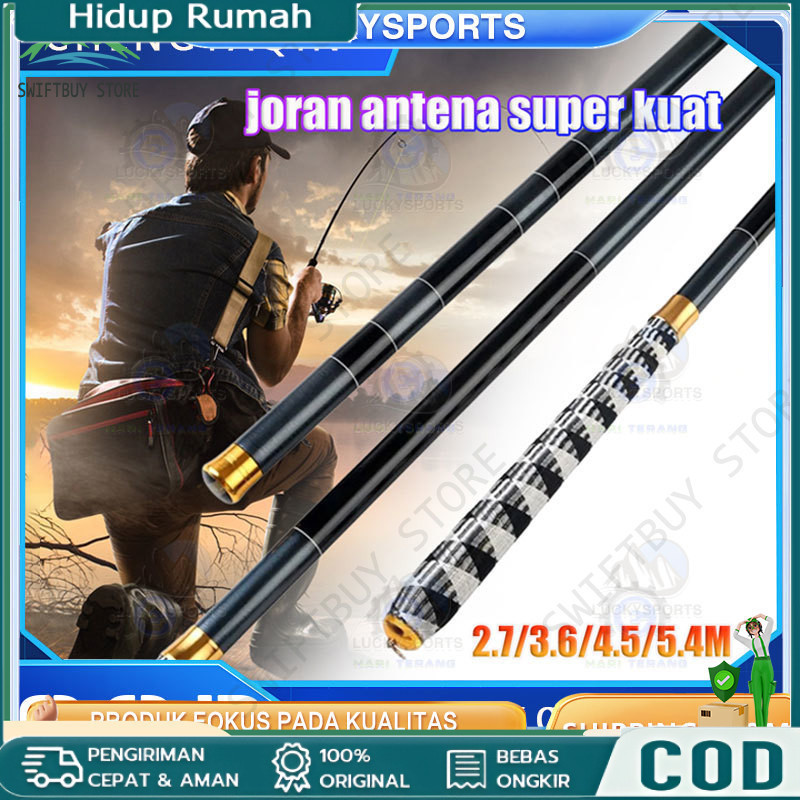 (COD) Joran Serat Karbon Teleskopik / tegek pancing super kuat / joran tegek super kuat 10kg / tegek