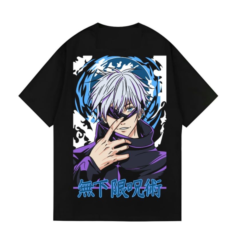 [MCO] Kaos Disteo Gojo Satoru Keren Baju Anime Pria Wanita