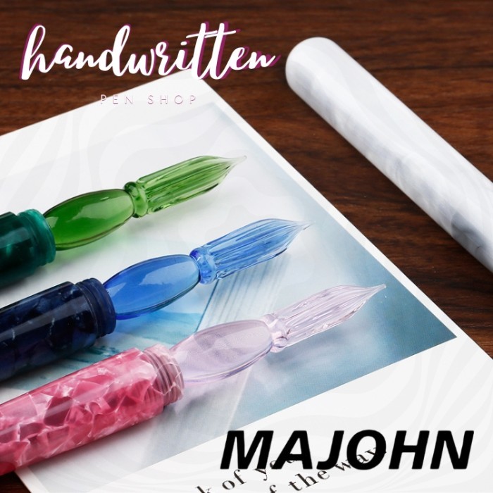 

best -MAJOHN N10 Glass Dip Pen With Cap - Forest