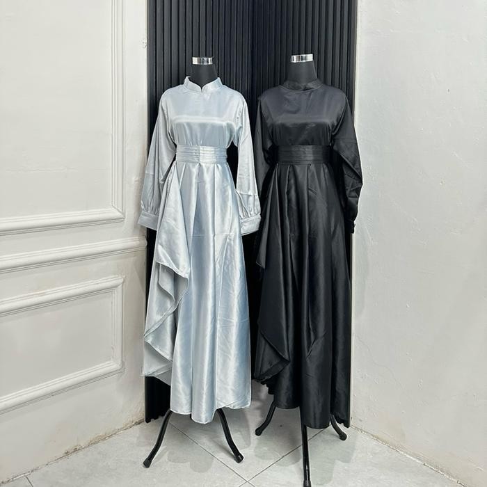 NEW -Jusi Dress By Rinanti Gamis Kondangan Satin Velvet Premium Dress Pesta Bridesmaid Bisa Cod Musl