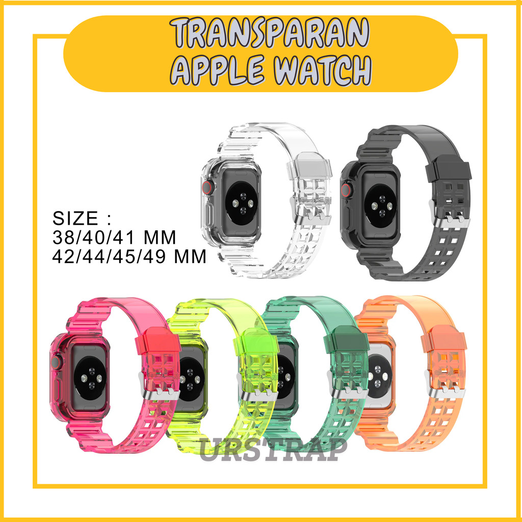 Case Strap Transparent for Tali Jam Tangan Smartwatch T500 T55 T500plus Iwatch HW22 W26 IWO 49mm 45m