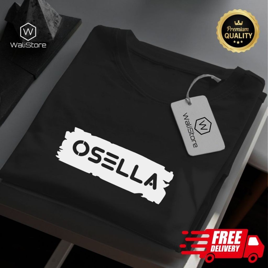 Kaos Distro Wanita pria Osella Katun Tebal Cotton combed 20s Premium kaos cewek cowok Walistore