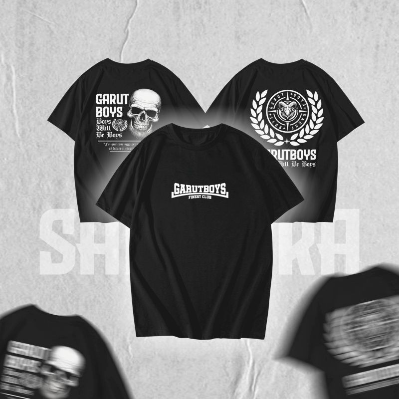 Garut Boys - Kaos Pria Retro Katun Ukuran Lengkap cotton combad 24s