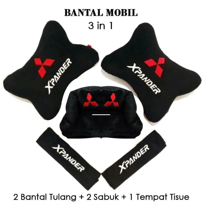 Bantal set headrest mobil bantal headrest mobil 2IN1 Xpander