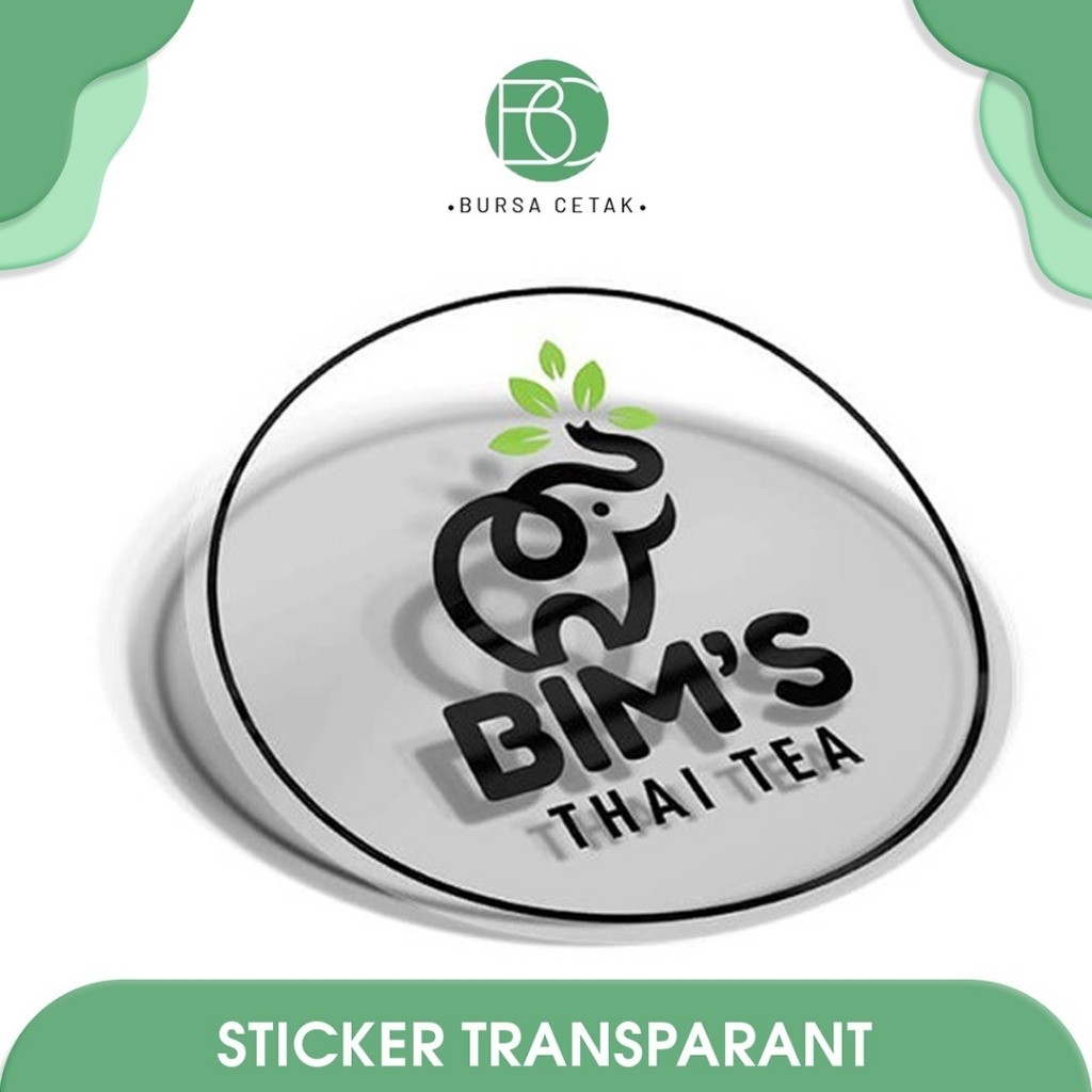 

PROMO AMBYAR BURSA CETAK - Sticker botol minuman transparant / Label kopi, Teh, Jamu transparan cutting TERMURAH