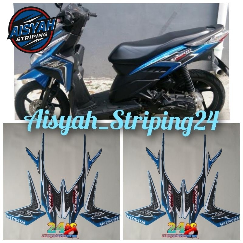 Striping stiker sticker Lis les body motor honda vario Tecno 110 karbu 2010