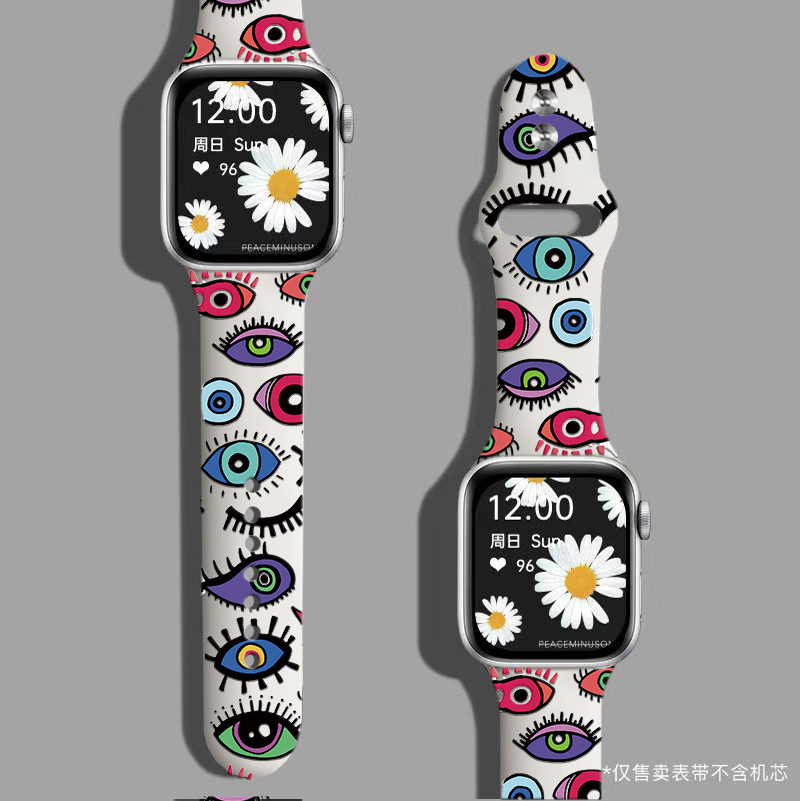 Pola mata Silicone Strap untuk Huawei band 5 6 7 8 9 watch fit 2 3 5 wath gt 4 5 smartwatch strap Pr