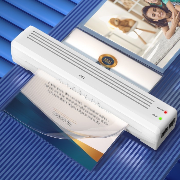 

Deli Laminator Machine/Mesin Laminating A3 A4 Panas/Dingin E1437X - A4