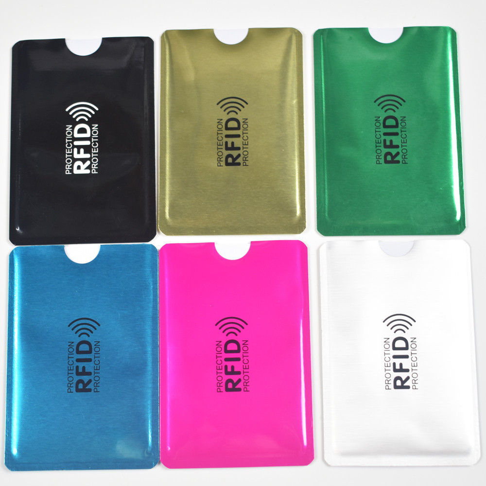 10Pcs/Lot NFC RFID Blocking Card Protection Credit Card Holder Aluminium Anti-Scan Sleeve