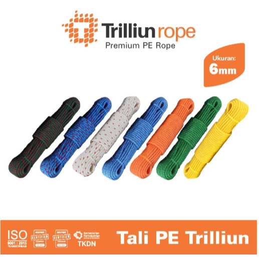 TALI TAMPAR 6mm ECERAN TRILLIUN ROPE TAMBANG