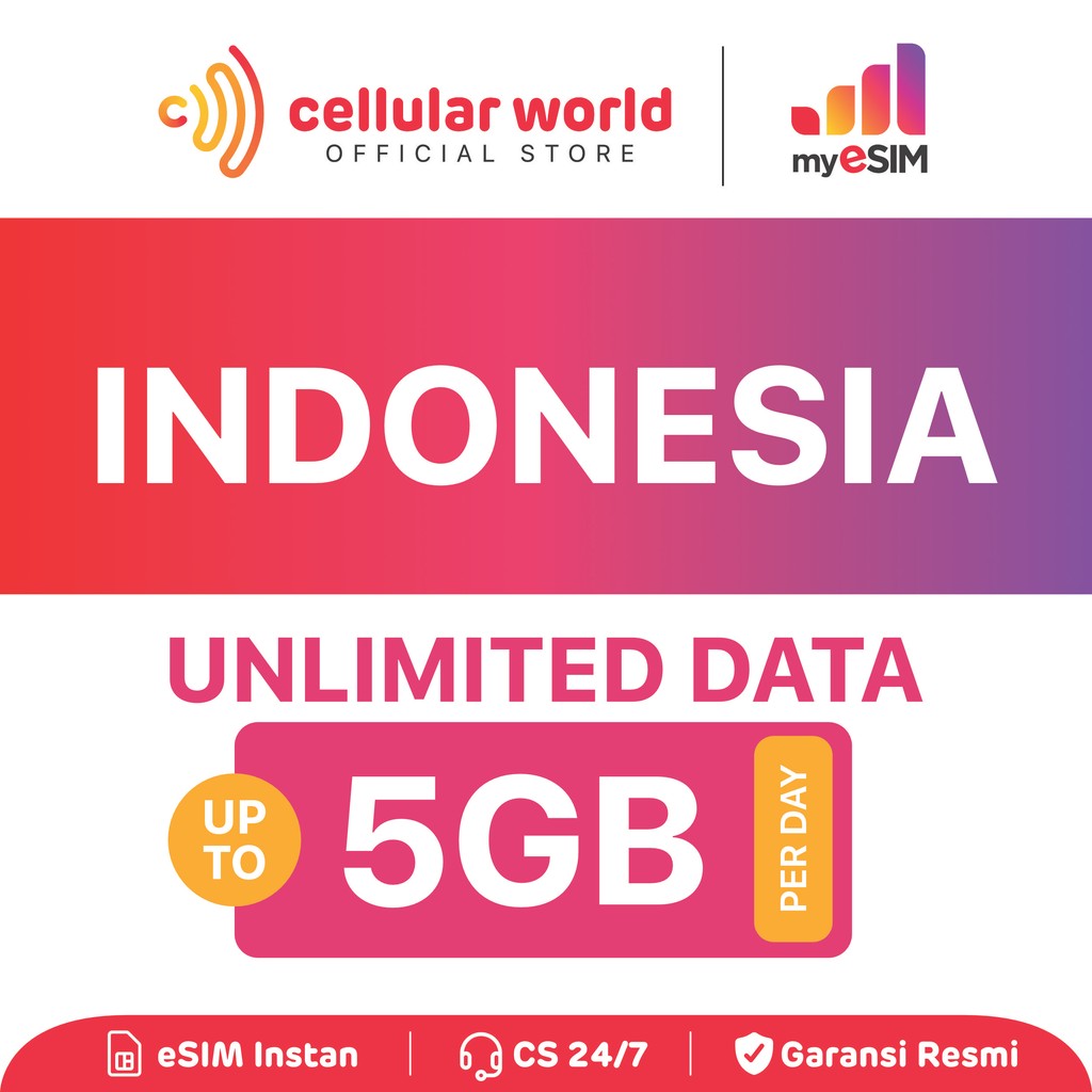 myESIM Indonesia | Unlimited | eSIM Roaming | eSIM Internet