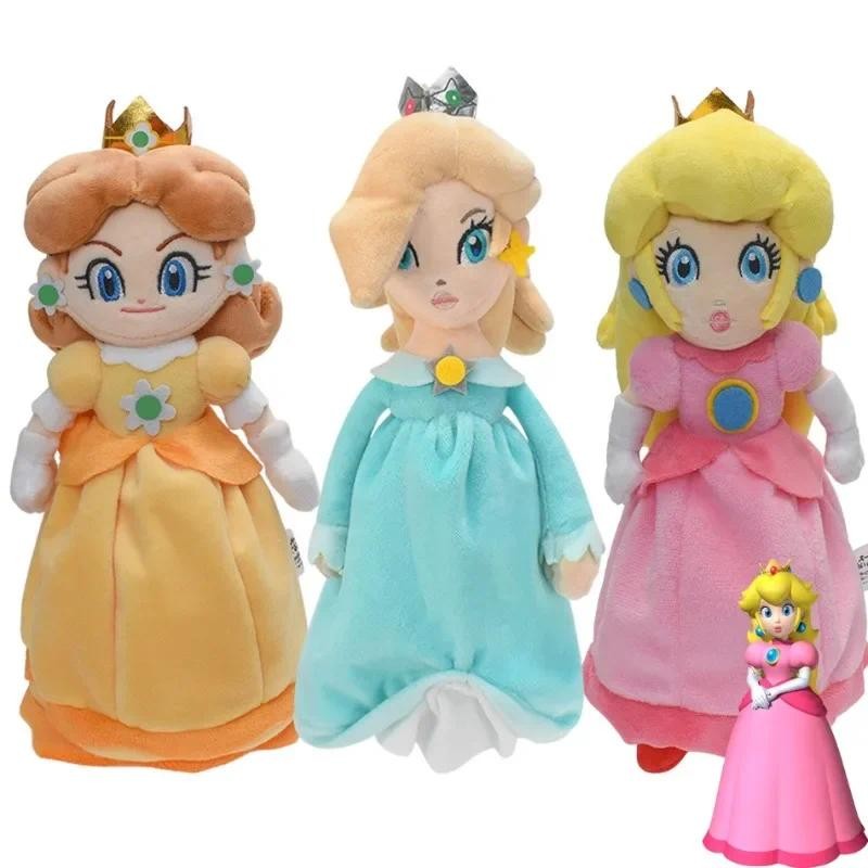 

Super Marios Bros Anime Figures Daisy Rosalina Peach Princess Cartoon Animal Kawaii Model Kids Toys Gifts