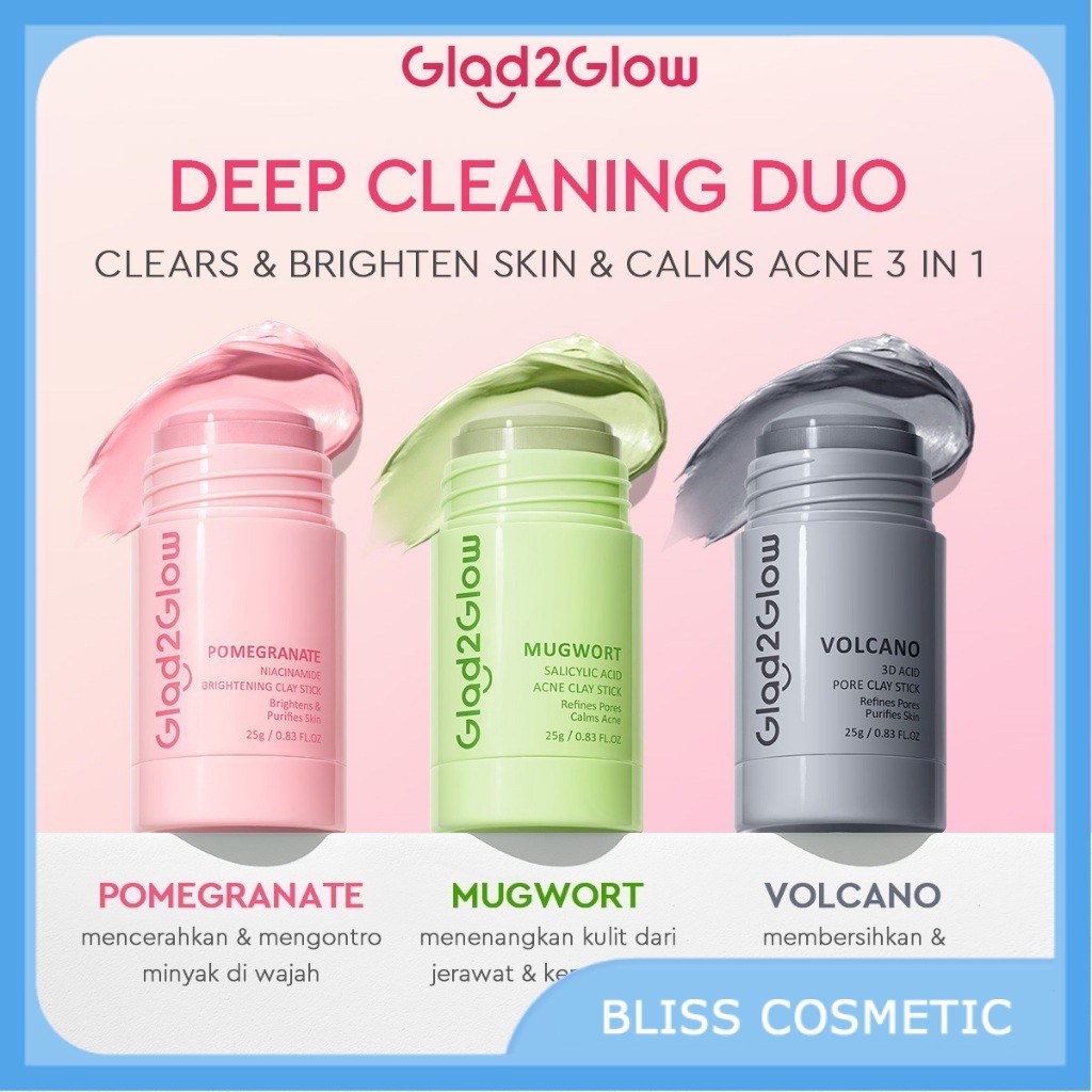 Glad2Glow All Clay Stick Series / Volcano / Pomegranate / Mugwort Clay Stick - G2G Clay Stick