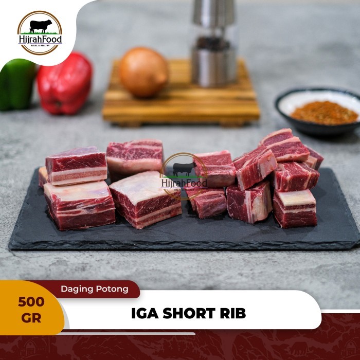 

Hijrahfood Daging Iga Sapi | Beef Short Ribs / Shortrib AUS - Potongan Kecil, 500 gram