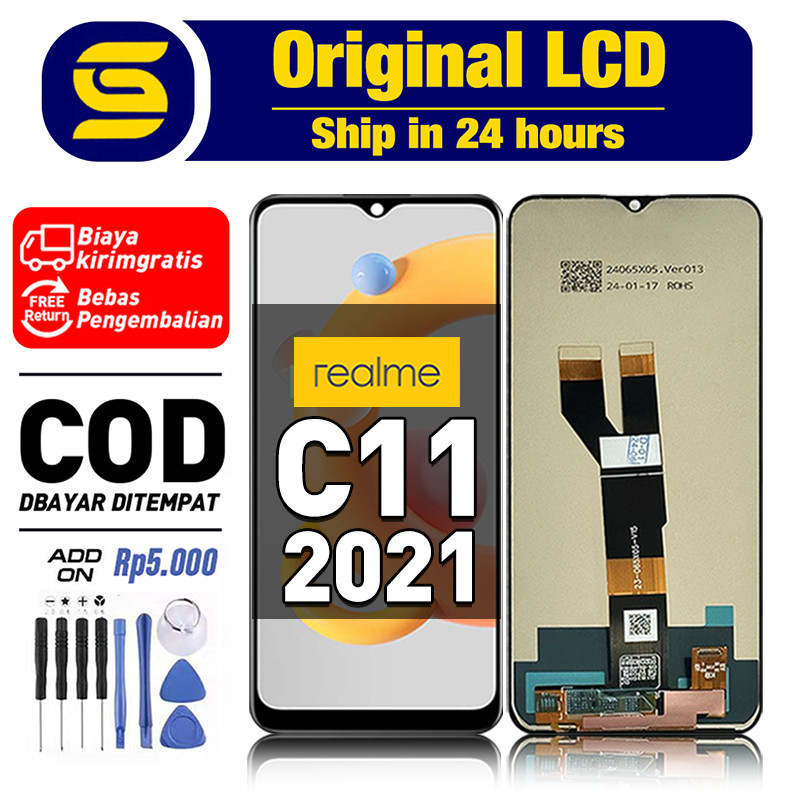 LCD For Realme C11 2021 Original Touchscreen Fullset Compatible Glass Digitizer ori asli COD