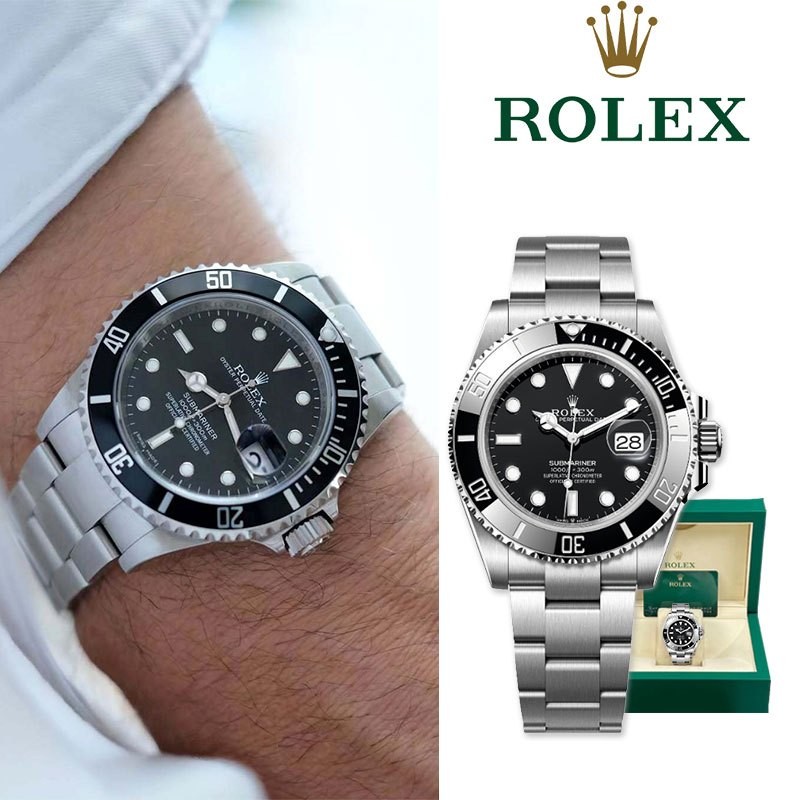 【Rolex】100% Original Rolex Watch Submariner Series Jam Tangan Pria Rolex M116610LN-0001 Automatic 41