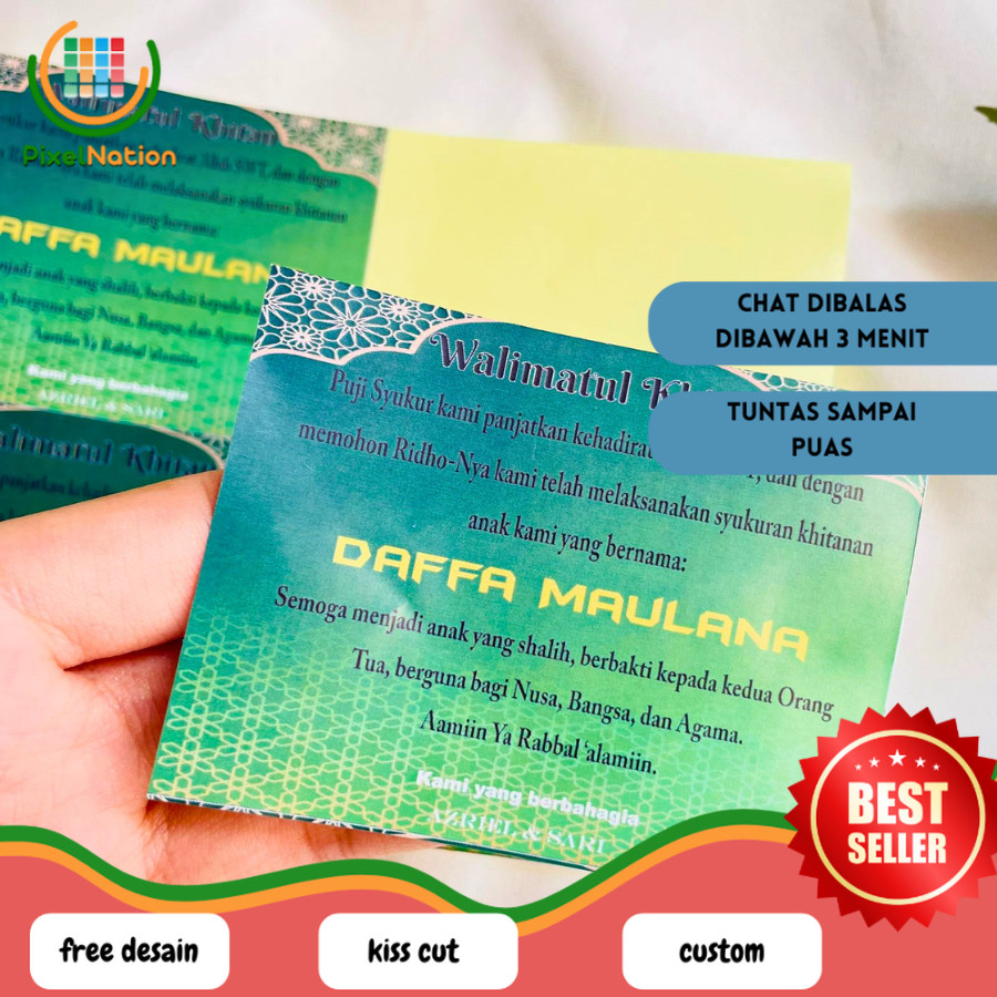 

PiNat Stiker Syukuran Khitanan (PAKAI FOTO) - Stiker Khitan Anak - Stiker Box Nasi (Langsung Tempel)