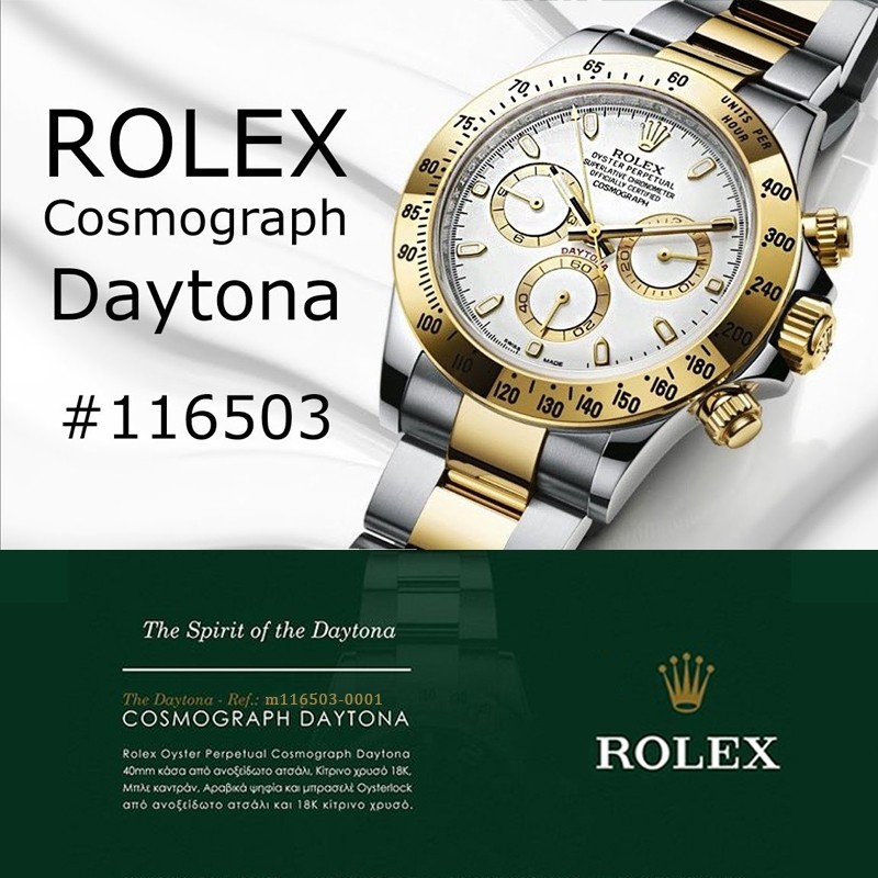 Rolex【100% ASLI】Rolex Daytona Jam Tangan Rolex Pria Cosmograph Daytona M116503-0001 White Index Oyst