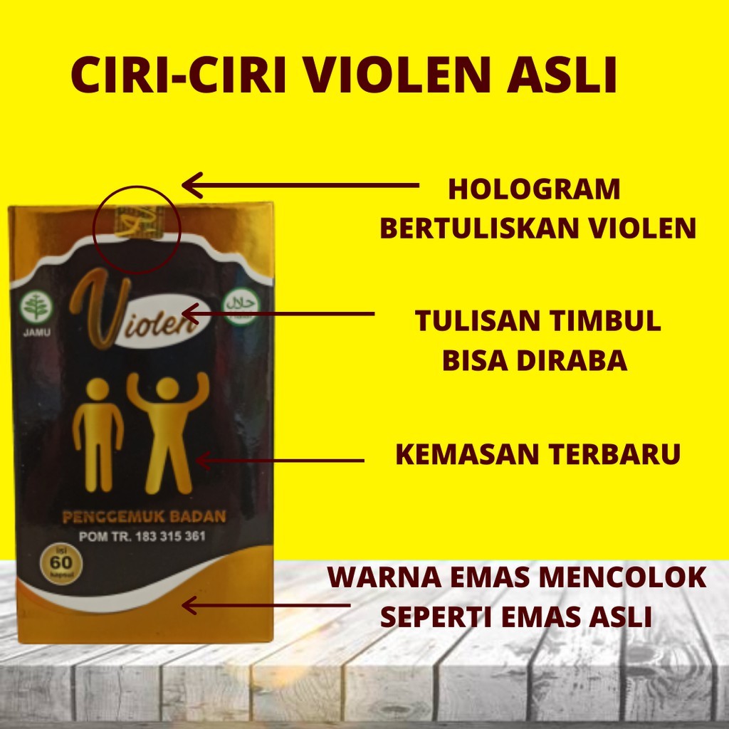 VIOLEN ASLI 100% ORIGINAL KAPSUL SUPLEMEN VITAMIN OBAT PENAMBAH NAFSU MAKAN PENGGEMUK BADAN