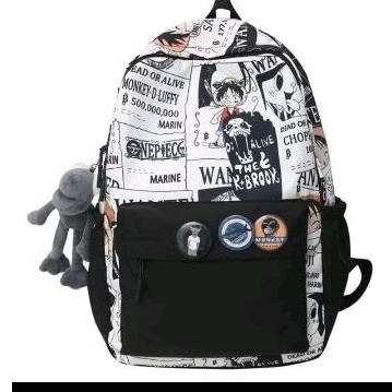 [PREMIUM ORIGINAL] READY GOJEK GRAB INSTAN TAS RANSEL BACKPACK LUFI LUFFY ONE PIECE KARTUN ANIME WAR