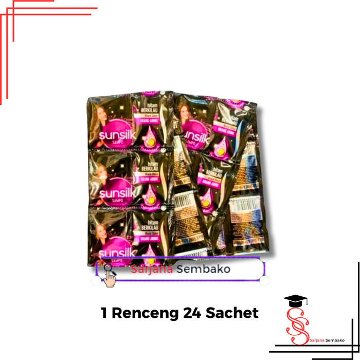 Sunsilk Black Shine Shampo - 1 Renceng 24 Sachet