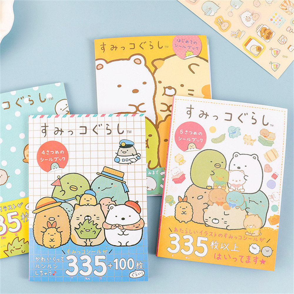

335 Pcs/Book Sanrio Sumikkogurashi Stickers Book Kawaii Decorative Scrapbooking Sticker For Diary Stationery Album Phone Journal