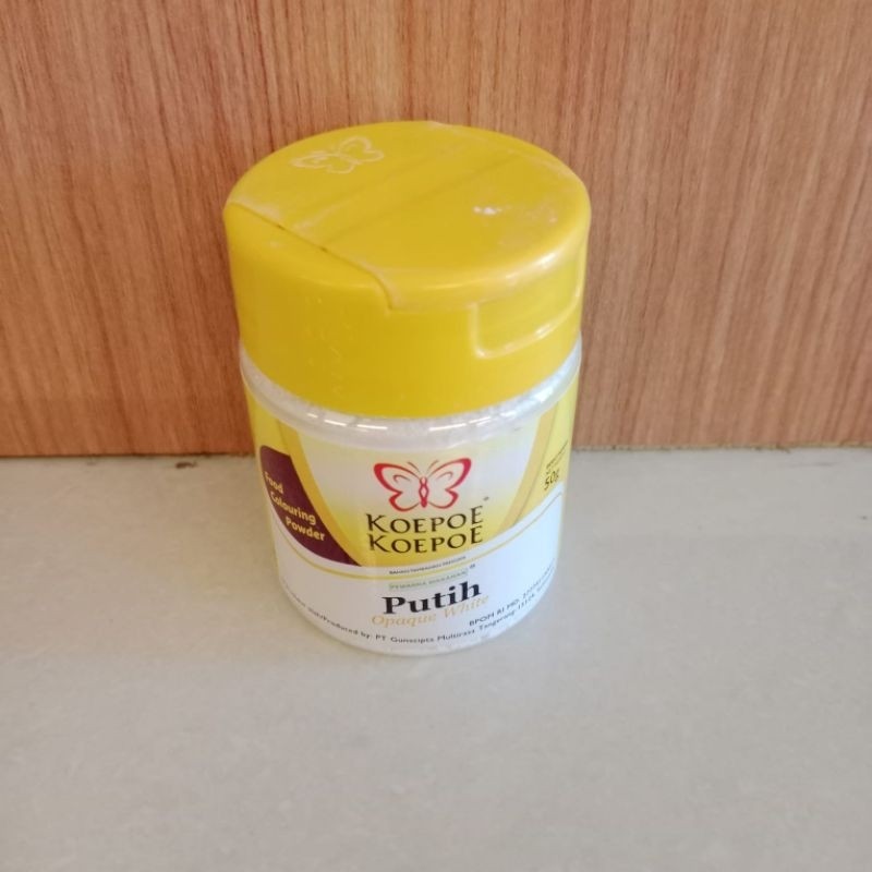 

Kupu kupu pewarna makanan putih 50gr/ Food Colouring Powder