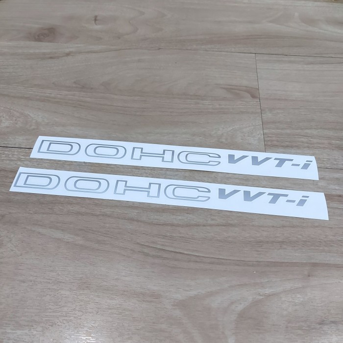 Stiker DOHC VVTI untuk mobil Toyota Avanza, Rush, Innova, Yaris, dll - silver