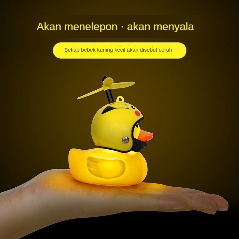 Gantungan Helm Motor Bebek Kuning/Lampu LED Berkedip/Aksesoris Viral TIKTOK #ModifKeren