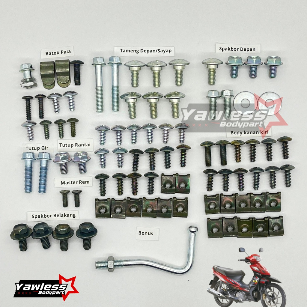 Baut Body Shogun 125 R Full set / Baut Full Body Shogun 125 SP