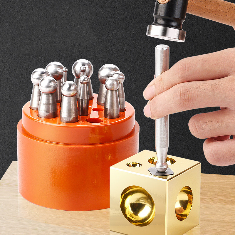 

Square nest for nest beads nest anvil punch gold jewellery processing pit iron making bell jewellery processing tools