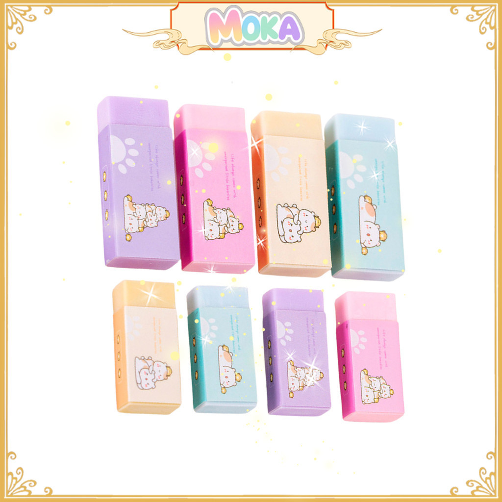 

MOKA Penghapus Pensil Motif Warna Pastel Warna Warni / Penghapus Karet Elastis Soft Color MKA10