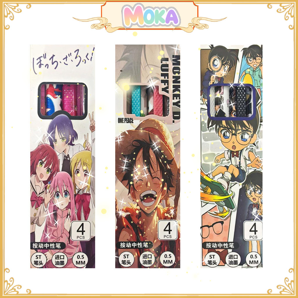 

MOKA Pulpen Mekanik 1 Set Isi 6 & 4 Pcs 0,5 Mm Karakter One Piece Aesthetic MKP73