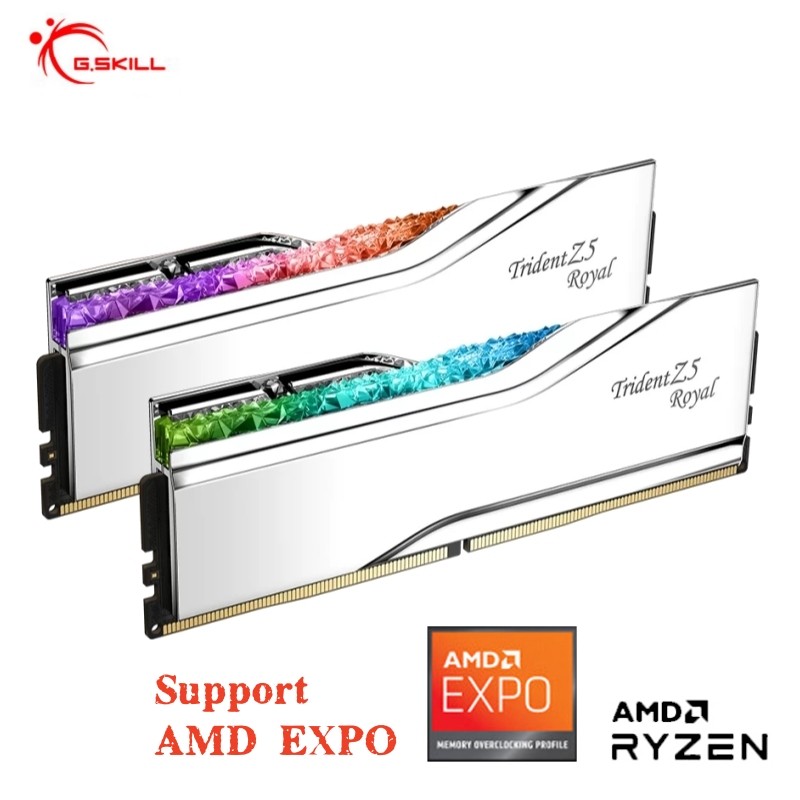 G.SKILL Trident Z5 Royal Neo Series (AMD Expo) DDR5 RAM 32GB (2x16GB) 6000MHz 6400MHz Desktop Comput