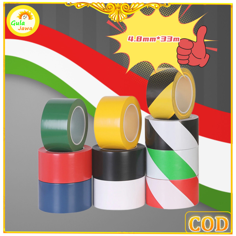 Floor Marking Tonata /Anti Slip Tape /Lakban Keamanan/Lakban Tangga Lakban Hitam Kuning hijau kuning