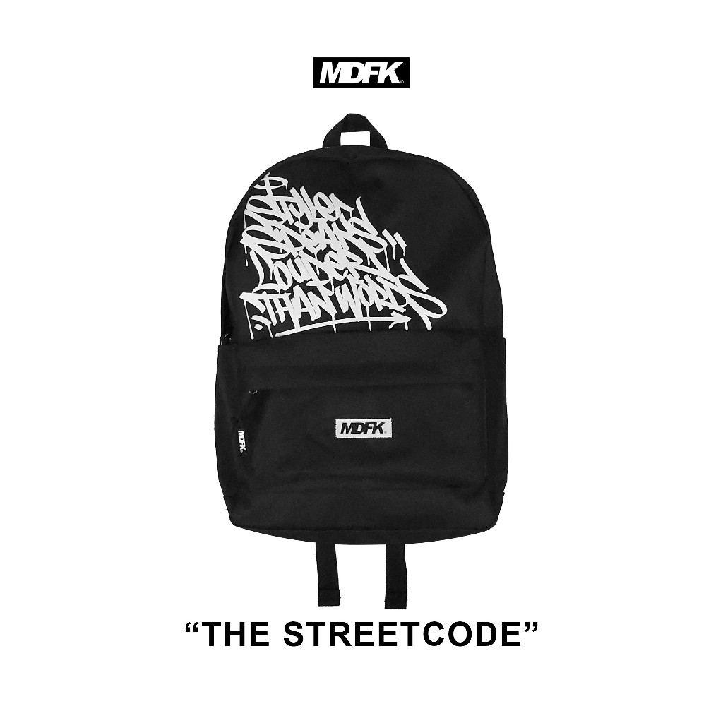 ZK76TG MDFK The StreetCode Backpack / tas ransel hand style graffiti mdfk