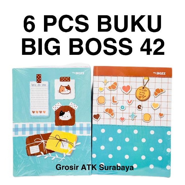 

( DAPAT 6 PCS BUKU ) BUKU TULIS BIG BOSS 42 / ( 1 PAK / 1 PACK ) Buku Tulis Catatan Sekolah Big Boss BigBoss 42