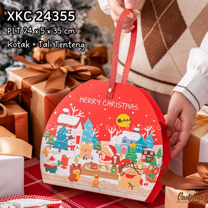 

XKC 24355 Kotak Natal Box Kue Kering Cookies Hampers Christmas