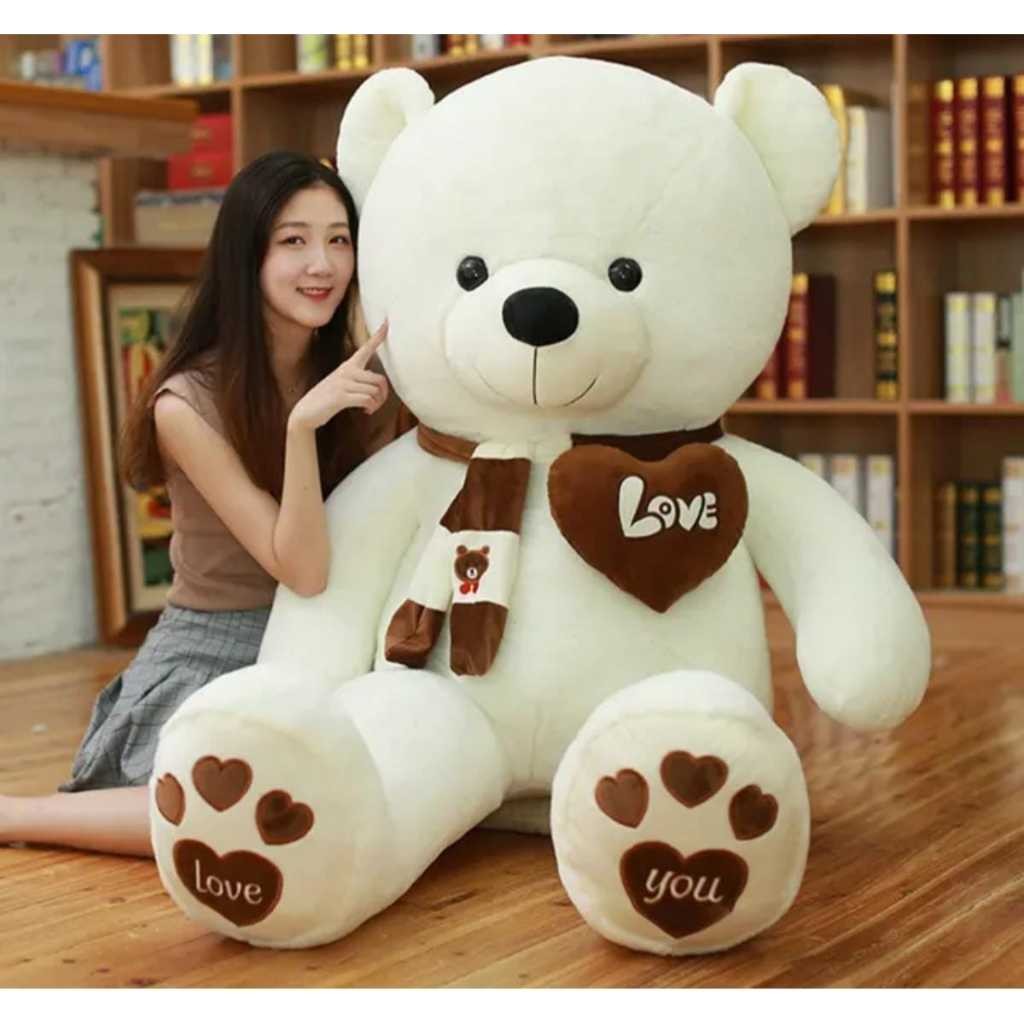 Boneka teddy bear love 1 meter boneka teddy bear boneka beruang jumbo 1 meter boneka besar boneka uk