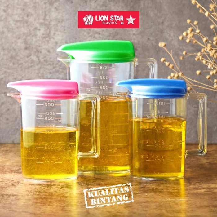 MICTON Lion Star Basic Home Teko Horeka Mili Measuring Plus Tutup / Teko Ukur / Teko Takar / Gelas U