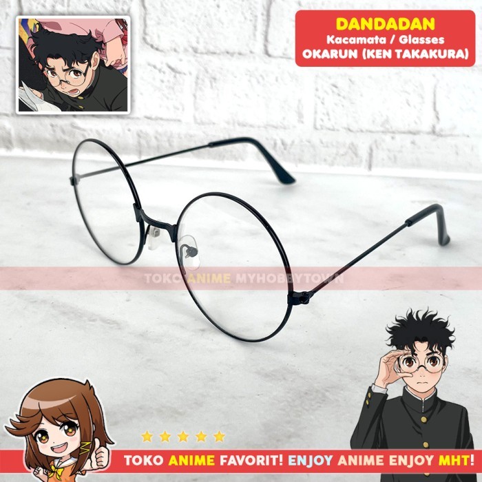 Kacamata Okarun Ken Takakura Anime Dandadan Kostum Cosplay Nobita Doraemon Glasses