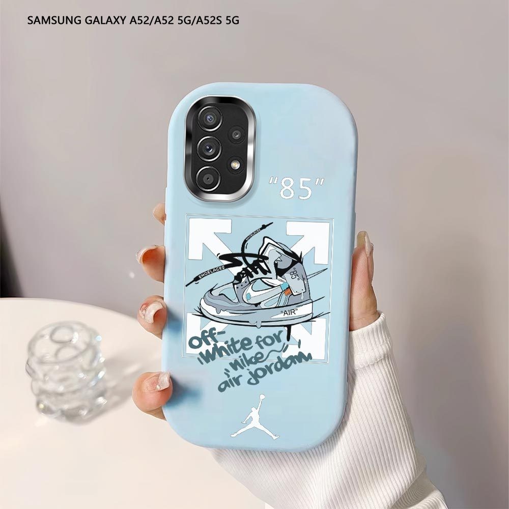 Softcase Untuk Samsung Galaxy A52 A72 A52S 5G A32 A22 A12 4G 5G M12 M22 Popular Brand OFF-White Back