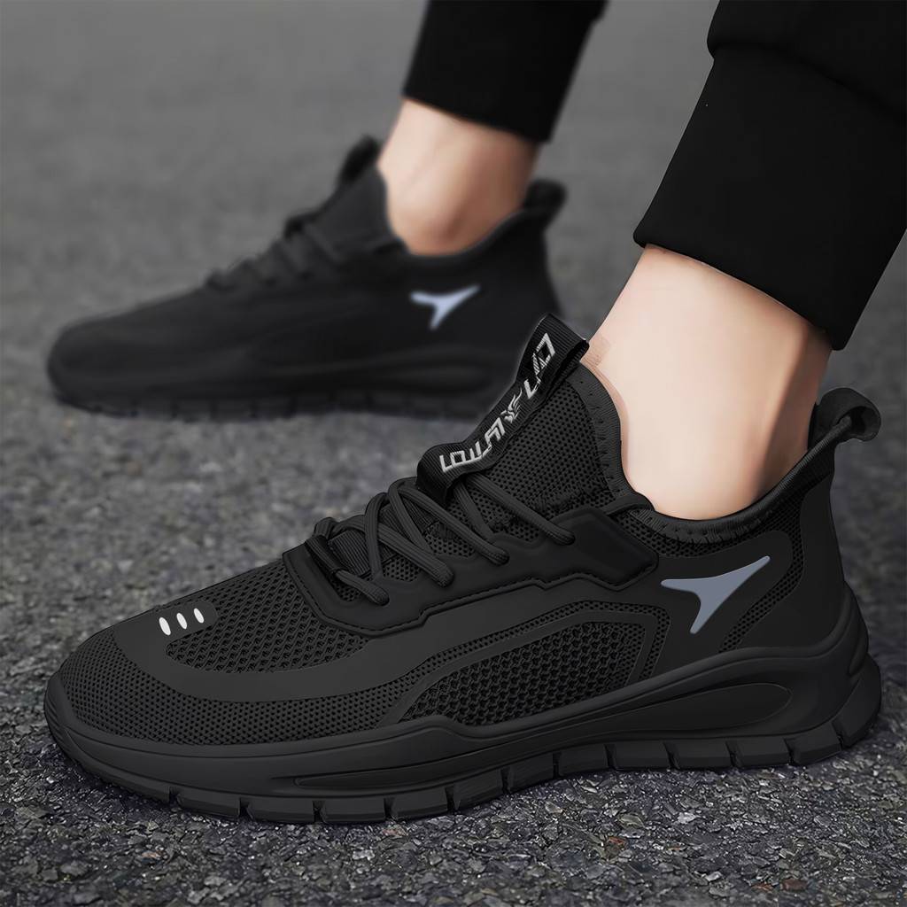 LVRkids Minho Sepatu Sneakers Pria Casual Sepatu Sport Hitam LV0378