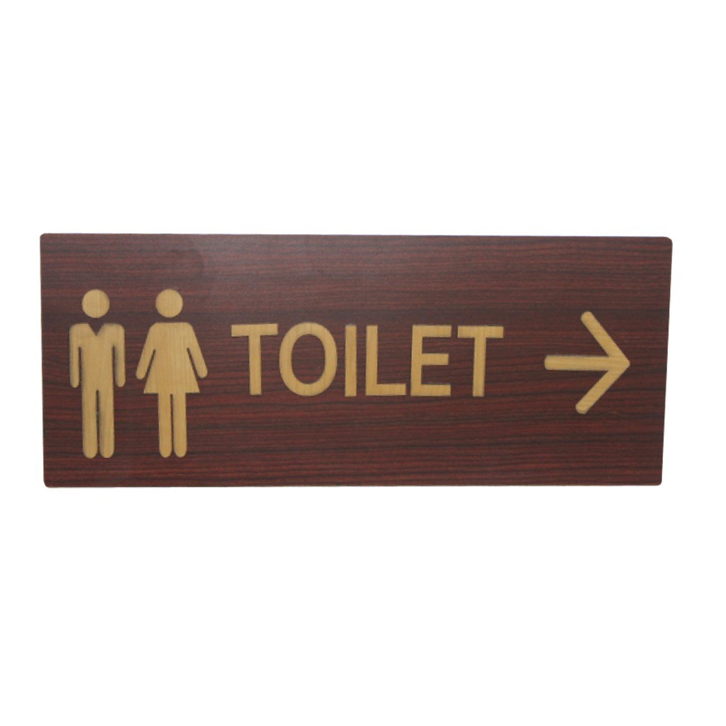 

GM LABEL ACRYLIC WOODEN SIGN TOILET WS 756