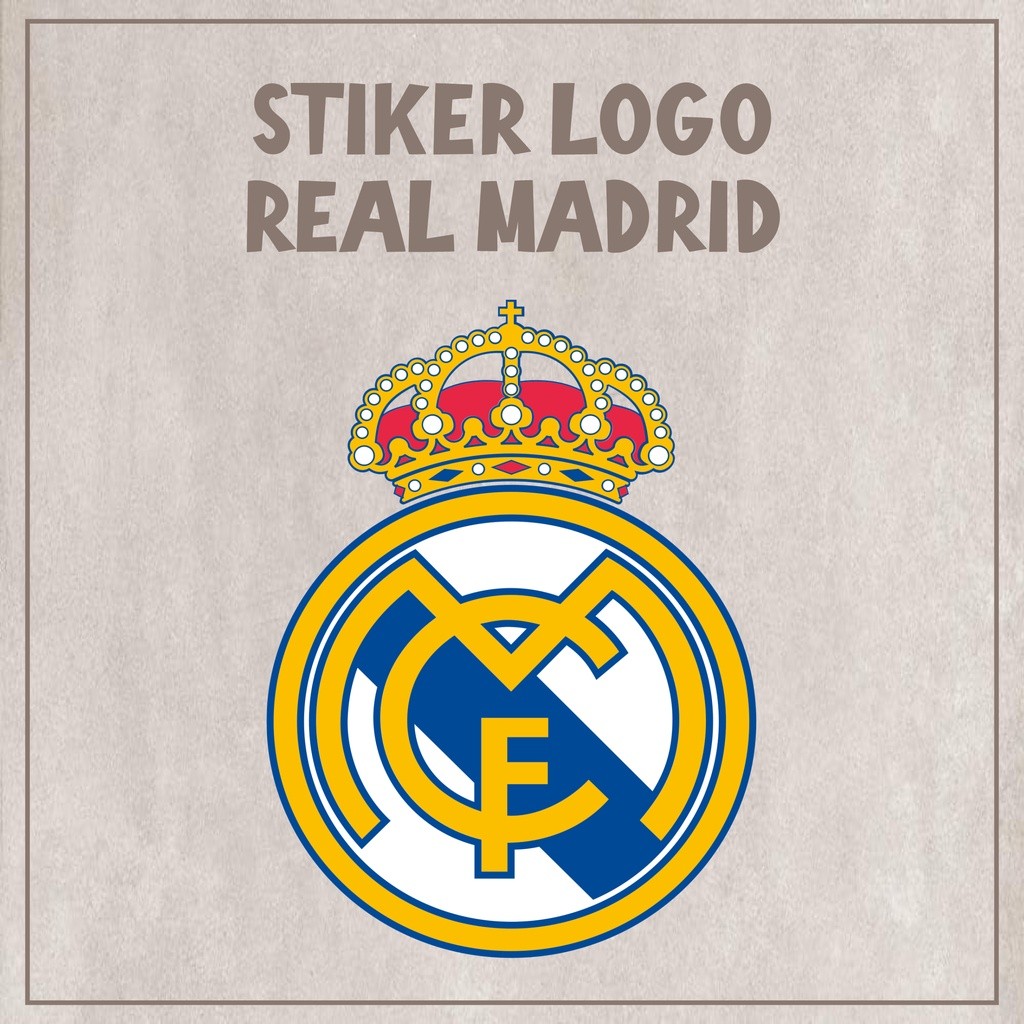 

Stiker Sticker Helm LOGO laptop Handphone Motor Mobil REAL MADRID HALA MADRID