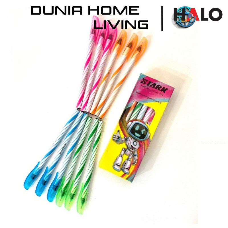 

HALO6 (12pc) PULPEN ULIR / PEN LILIN STARK 1 PAK / BOLPOIN HITAM MURAH