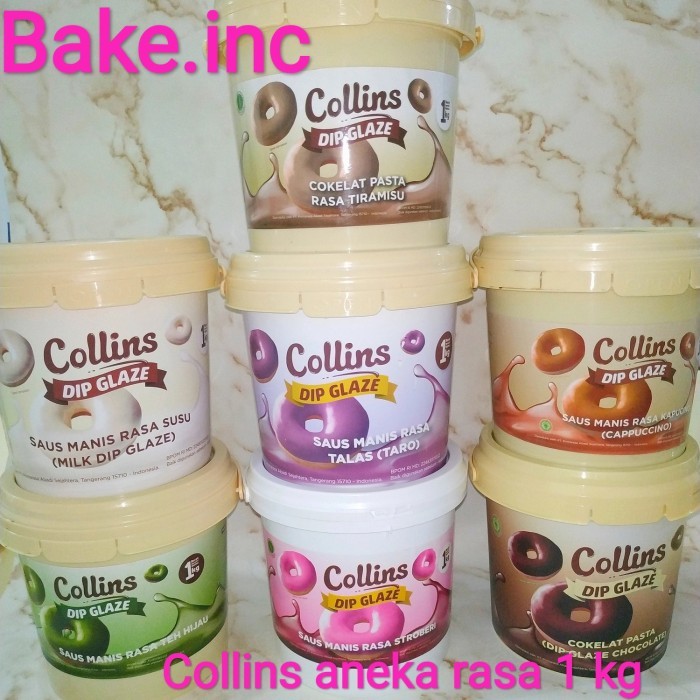 

✨TERLARIS -[Bake.inc] Collins Dip Glaze Aneka Rasa 1 kg ( harga satuan ) - Strawberi