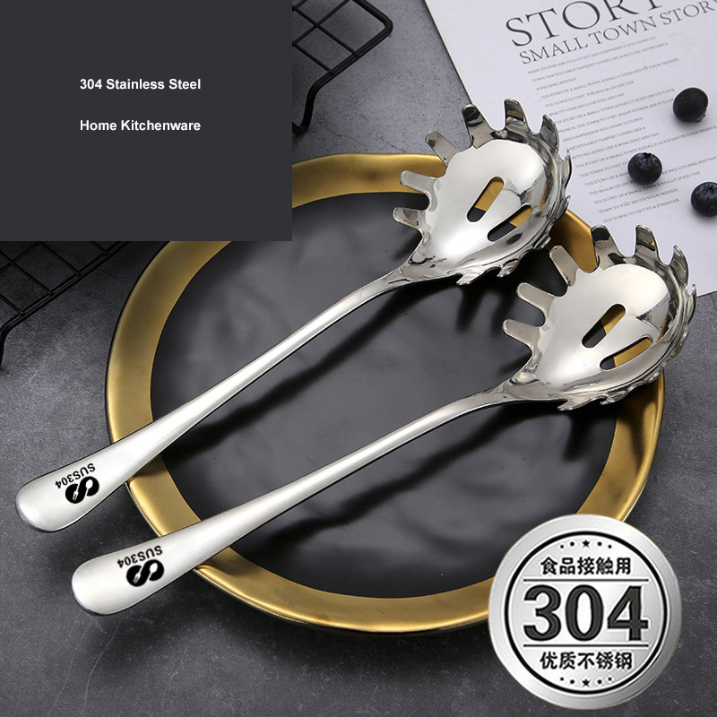 

2pcs 304 Food Grade Stainless Steel Pasta Scoops Noodle Spaghetti Claws Insulated Scalding Durable Egg Spoon Premium Kitchenware