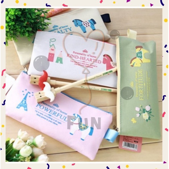 

FF PROMO - Tempat Pensil Anak Kanvas Motif Kartun Horse Lucu Import